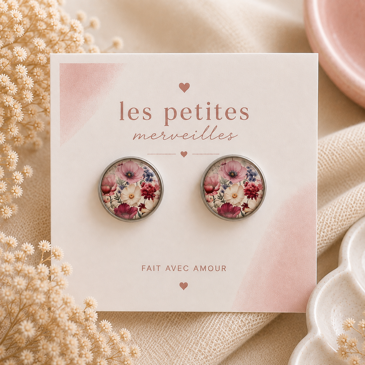 Boucles d’oreilles – Jardin Romantique 🌸PRÉCOMMANDE ✨