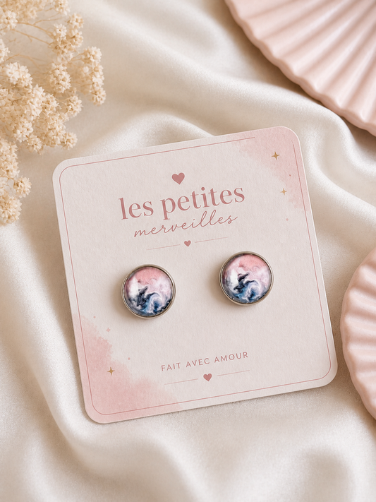 Boucles d’oreilles Ciel Rosé 🩷