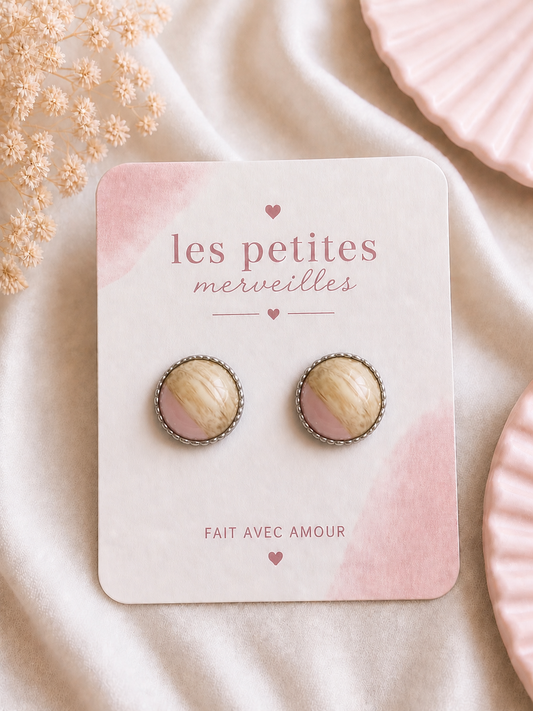 Boucles d’oreilles Douceur Rosée ✨