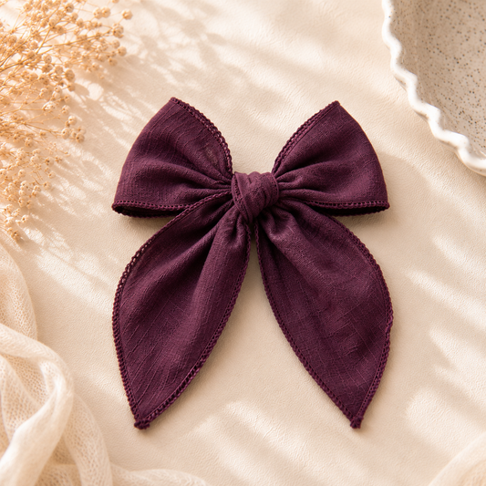 Boucle en lin prune 🍇