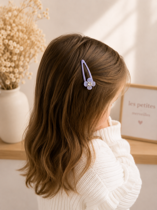 Barrettes Fleur Irisée 🌸✨