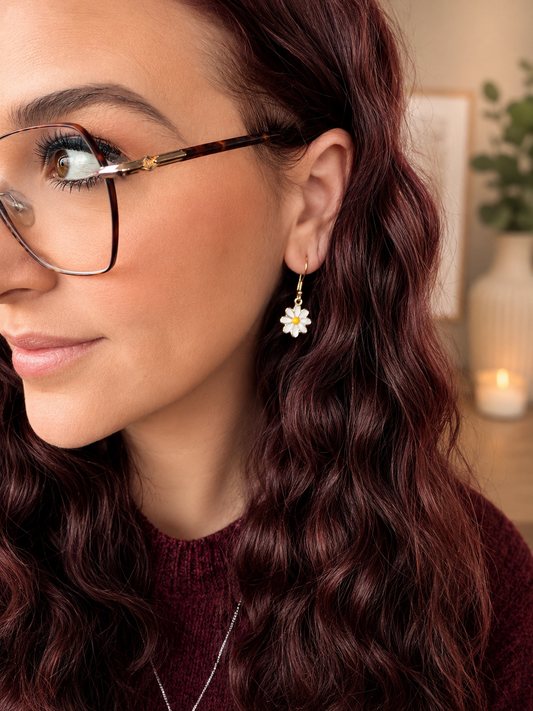 Boucles d’oreilles Marguerites dorées 🌼