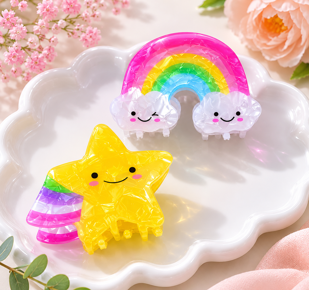 Duo de pinces Arc-en-ciel & Étoile Magique 🌈✨