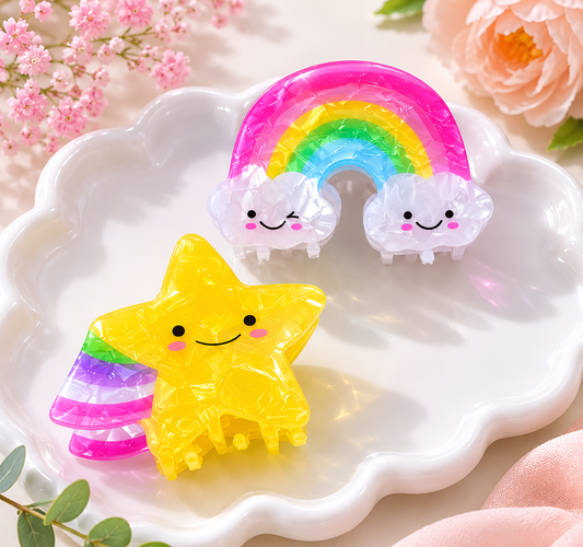 Duo de pinces Arc-en-ciel & Étoile Magique 🌈✨