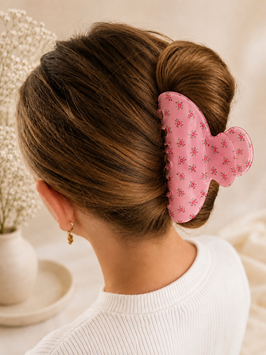 Pince à cheveux Rose Vintage 🌷