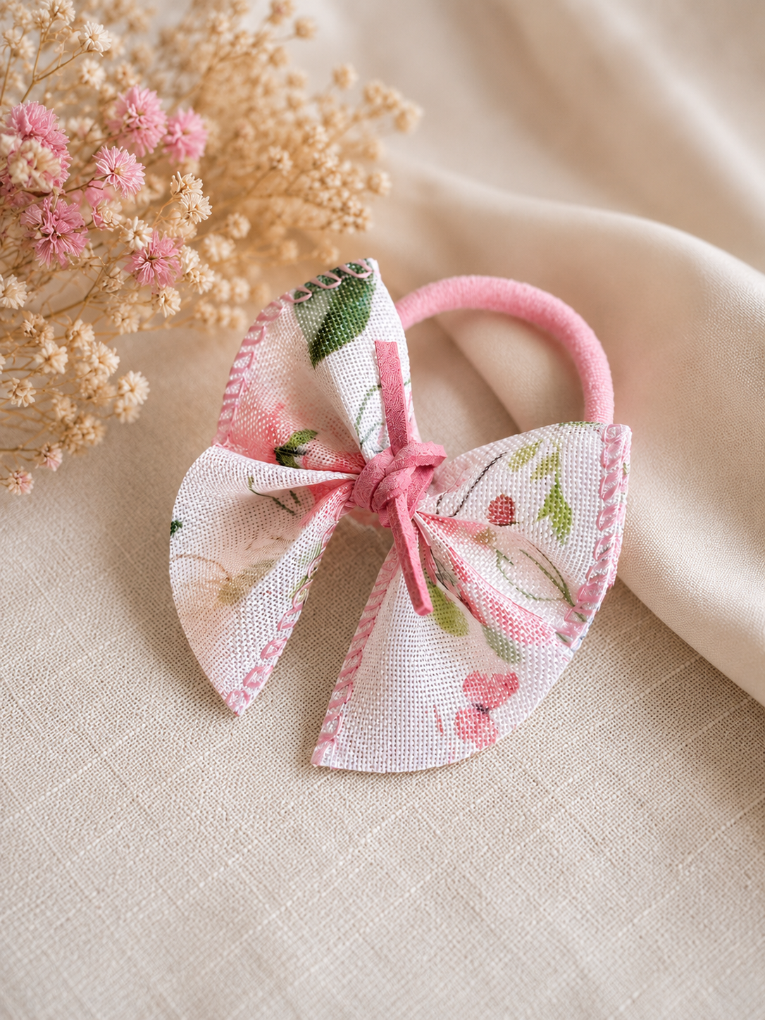Élastique Boucle Pétales Rosés 🌸