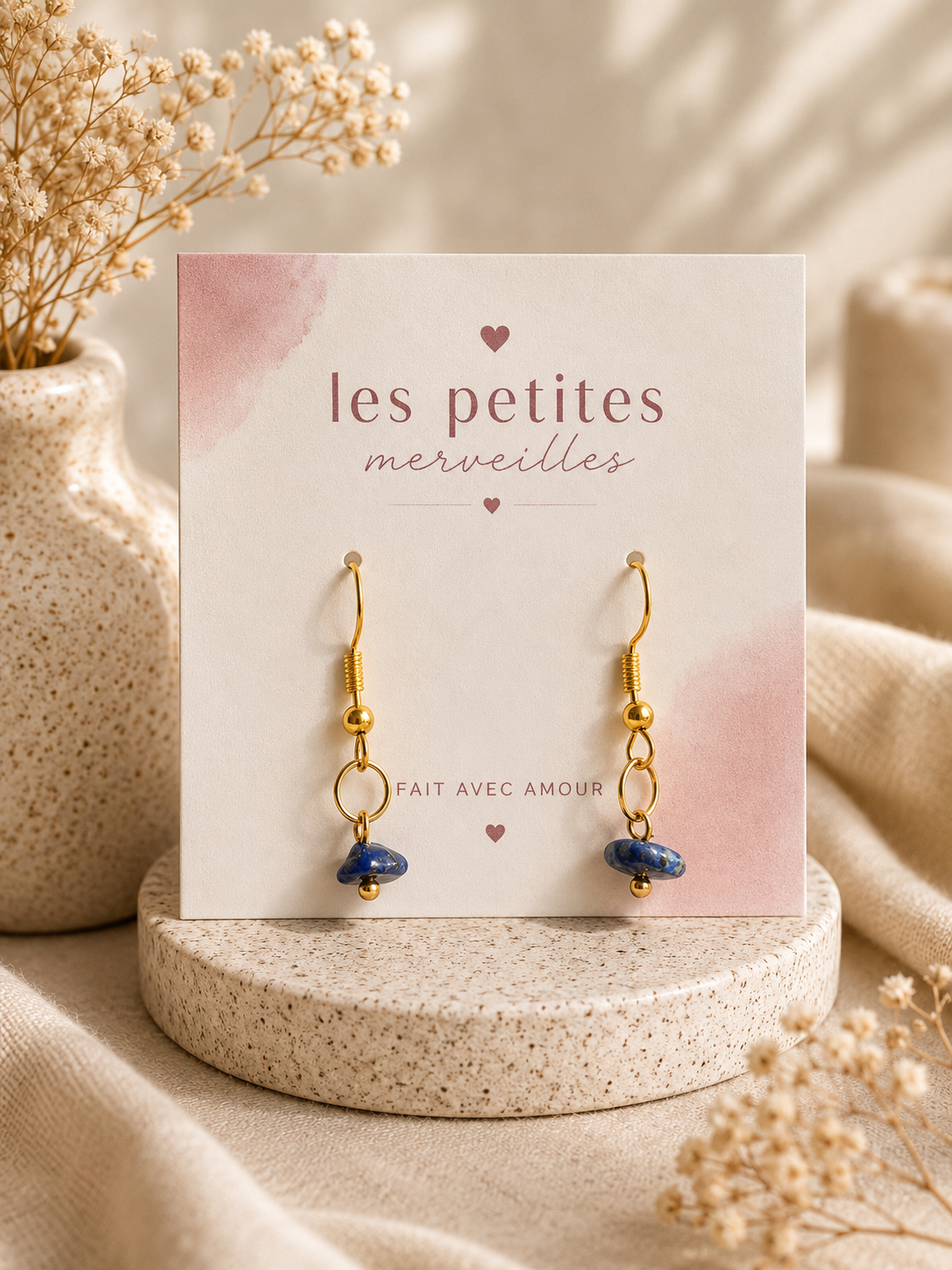 Boucles d’oreilles Lapis-Lazuli – Sagesse & Confiance 💙