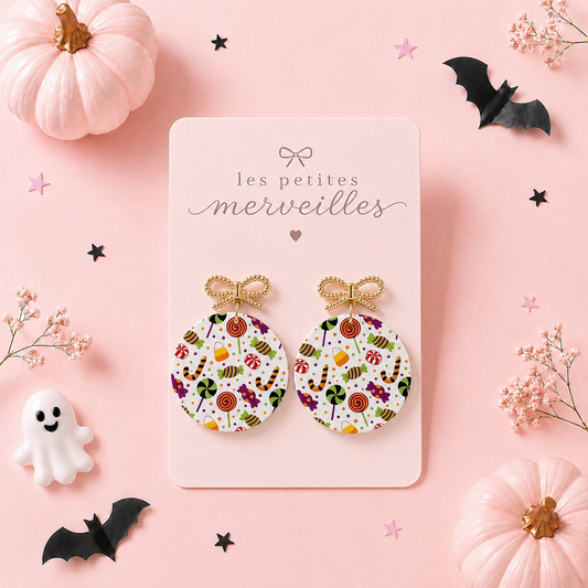 Boucles d’oreilles Bonbons – Collection Halloween 🍬 🎃