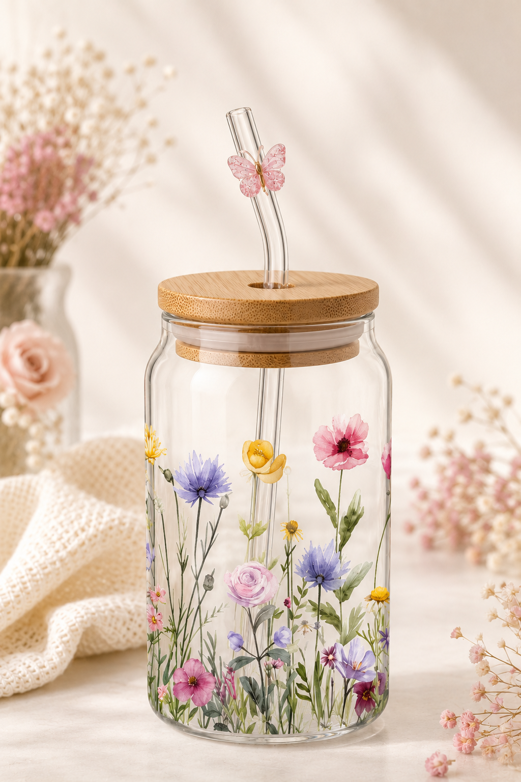 Verre Jardin Fleuri 🌸🦋 (Précommande)