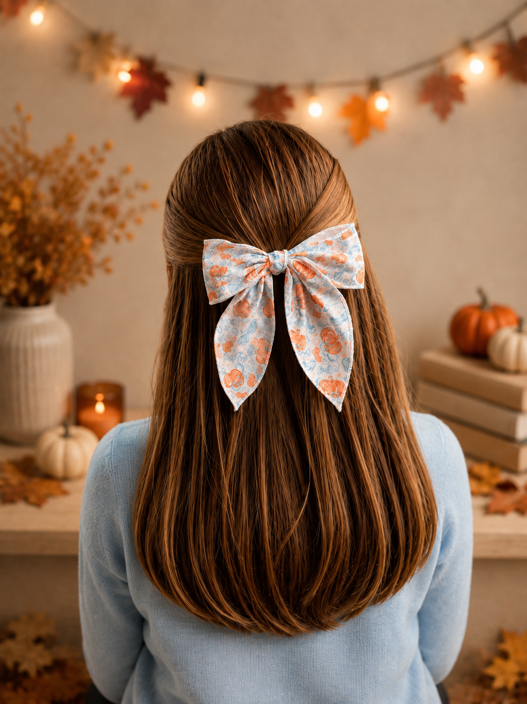 Boucle Citrouilles Pastel – Douceur d’Automne 🍂