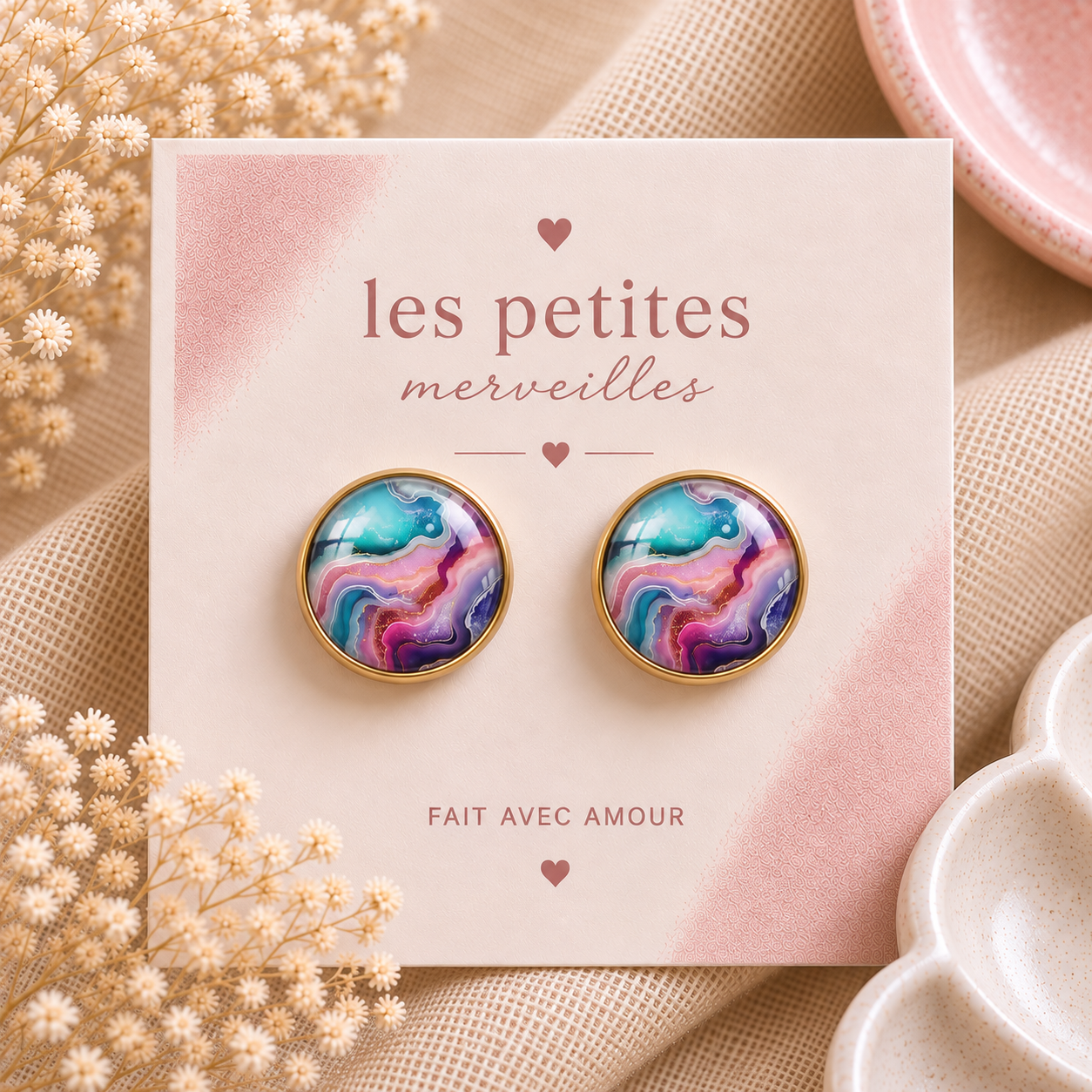 Boucles d’oreilles – Rêve Pastel ✨ PRÉCOMMANDE
